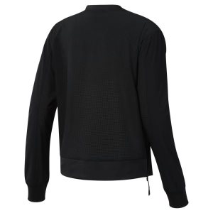 Reebok Perforated Crew Top Sweatshirt Damen - Schwarz - DE 748-RIW